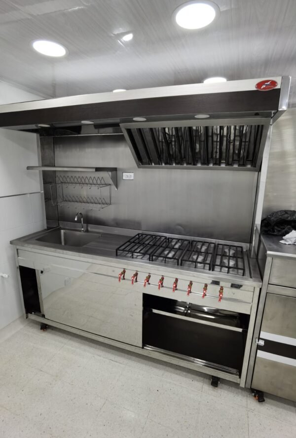 Mueble Auxiliar de cocina con poceta y extractor